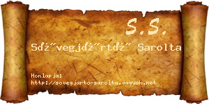 Sövegjártó Sarolta névjegykártya